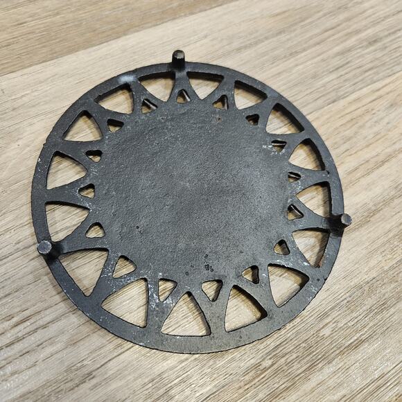 Vintage Cast Iron Trivet Civil War Military Silhouette 6-1/4" USA RARE Vtg - Picture 5 of 8